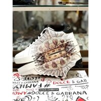 Giày sneaker Dolce Gabbana Trắng họa tiết vương miện sườn LA DDT