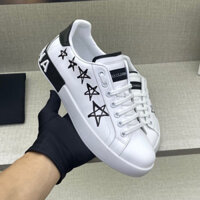 Giày sneaker Dolce Gabbana Trắng Đen logo ngôi sao LA on web fullbox bill thẻ phụ kiện [ Hàng QC VIP ]