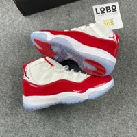 Giày sneaker Jordan11 Cherry ( JD11 Trắng Đỏ ) phiên bản 1:1 | Lobo sneaker.