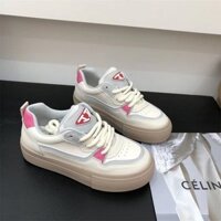 Giày Sneaker Màu Trắng Phong Cách Hàn Quốc Cho Nữ