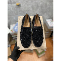 Giày Sneaker Nam Đinh Tán Đen Bóng Lấp Lánh Full Đinh - Kiểu Dáng Lười Slipon Hàng Đẹp Chất Lượng Mẫu Chất Boy Phố QC