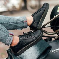 Giày Sneaker Nam Giày Doctor Nam Da Bò Thật 100% (Đen)