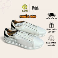 Giày Sneaker Nam Hàng Hiệu Big Size, Giày Thể Thao Nam Buộc Dây Đế Bệt Chất Liệu Da, Giày Xuất Xịn YAMI