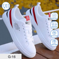 Giày sneaker nam màu trắng thời trang mẫu mới Hot Trend 2025 năng động, trẻ trung