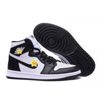 Giày Sneaker Nam Nữ Đen Trắng, Giày Nike Air Jordan 1 JD1 Panda High Cổ Cao Bản Da Xịn -nh1 . 🔐