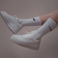 Giày Sneaker Nam Nữ Giá Rẻ Giầy Nike Air Force 1 AF1 Trắng Da Cao Cấp Thoáng Khí Full Bill Box 45