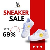 Giày Sneaker Nam Nữ, Giày Sneaker Trắng Quốc Dân Dế Phối Đồ Full Box