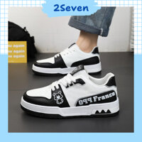 Giày Sneaker Nam Phối Màu Đen Trắng Da PU Đế Cao 4cm Hot Trend 2024 GH67 - 2SEVEN