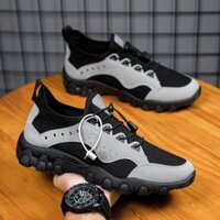 Giày Sneaker Nam Vải Cao Cấp Kết Hợp Da Lộn Phong Cách Trẻ Trung Năng Động G199