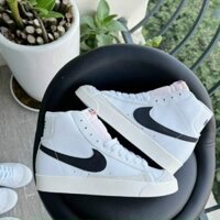 Giày Sneaker Nike Blazer Mid 77 Vintage White Black Cao Cổ Kiểu Dáng Thể Thao Phối Màu Đen Trắng Cao Cấp Full Bill Box