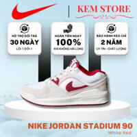 Giày Sneaker Nike Jordan Stadium 90 ‘White Red’, Giày Nike JD 90 Hàng S.Cấp Bản Chuẩn Full Box, Phụ Kiện