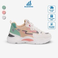 Giày Sneaker Nữ BLUEWIND Độn Đế Da PU Phối Lưới Thoáng Khí 68750
