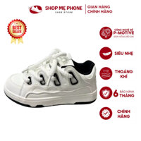 Giày Sneaker Nữ Dây Thừng Màu Trắng Phong Cách Streetwear