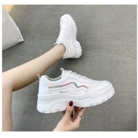 Giày sneaker nữ độn đế đẹp OKAA Giày kim tuyến