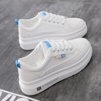 Giày sneaker nữ độn đế màu trắng D75, phong cách HQ lịch lãm