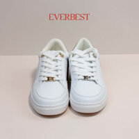 Giày Sneaker nữ Everbest - Lace Up White Sneakers [BJ7046]