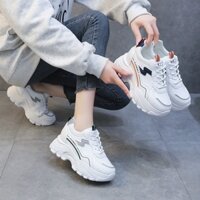 Giày sneaker nữ tăng chiều cao Mẫu mới nhất Giày thể thao nữ đế độn Cao 7cm Giày nữ thoáng khí êm chân ĐT05