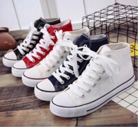 Giày sneaker nữ vải mềm cổ cao ngôi sao Verygood Ha Noi - Hình thật