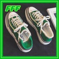 Giày Sneaker Thể Thao Đế Dày Màu Xanh Lá Cây Phong Cách Mới Mùa Hè Dễ Phối Đồ