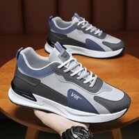 Giày Sneaker Thể Thao Nam, Đế Bằng Cao Su 3cm, Da PU Phong Cách Thời Trang Hàn Quốc Mã IG-211