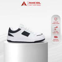 Giày Sneaker thể thao nam Ancol Xtreme White Choco chất liệu DA BÒ 100%, đế cao êm chân, dễ phối đồ