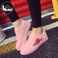 Giày sneaker thể thao nữ đế độn bông hồng FM009 [bonus]