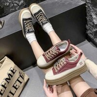 Giày sneaker thể thao nữ MinMin đế bằng độn 5cm
