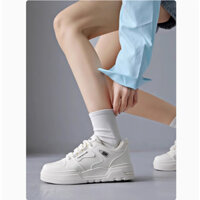 Giày Sneaker trắng nữ big size 40 - 44 phối dây thừng