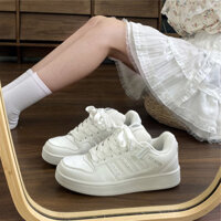 Giày Sneaker Ulzzang - Giày Thể Thao Nữ Buộc Dây Lưỡi Gà Big Size Retro Shoes- GS42T