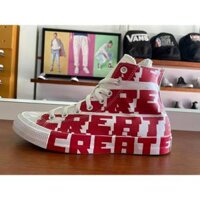 Giày Sneaker Unisex cổ cao đỏ trắng Converse Chuck Taylor All Star Create Future - 168554V - 3.5