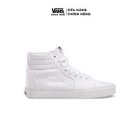 Giày Sneaker Vans chính hãng Sk8 Hi All White Unisex -Vải canvas - cao cổ-thời trang,đế cao su - VN000D5IW00