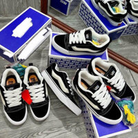 Giày Sneaker Vans Knu Skool_Giày thể thao Vans béo đỏ đen bản đẹp hot 2024 Full Bill Box