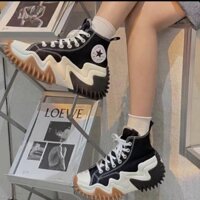 Giày Sneaker_Converse Run Star Motion vải độn đế cao, Giày CV Cổ Cao Đế Tăng Chiều Cao Nam Nữ
