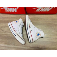 GIÀY SNEAKERS CONVERSE CỔ CAO SIZE 37.5/24cm FULL BOX TRẮNG (REAL/2HAND)(CÓ BẢO HÀNH)