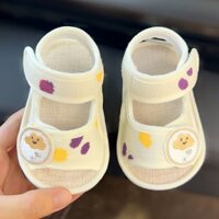 Giày Sơ Sinh 0-1 Tuổi Giày Cho Bé Tháng Tám Đế Mềm Giày Sandal Bé Gái Cho Bé Tập Đi Không Thể Rơi Giày Vải Tập Đi 3.24