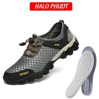 Giày Sport Trekking, Giày Leo Núi, Giày Phượt, Giày Đi Bộ Dã Ngoại Siêu Nhẹ Màu Xanh Trời