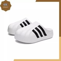 Giày Sục Adidas_Adifom Superstar 3 sọc, Giày Sục Đạp Gót Adifom Mule Unisex Trắng Đen