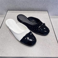 Giày sục búp bê nữ C mũi tròn đính nơ nhỏ hai màu đế bệt 1cm cho nữ dễ phối đồ Fullbox 𝟲𝟵𝟯𝟱𝟰