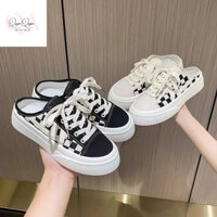 Giày Sục Canvas Nữ Cao Cấp - Giày Canvas Độn Đế Siêu Hot