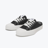Giày Sục Đạp Gót Mules Vải ZOE Sneaker Unisex nam nữ màu đen trơn đế cao su tăng chiều cao - Hàng mới về
