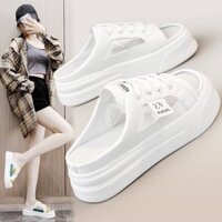 Giày Sục Hở Mũi Nữ Tăng Chiều Cao 5cm cao cấp. Dép Sục Hở Gót Siêu Nhẹ và Êm đế Eva S8707