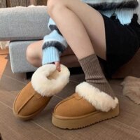 Giày Sục Lông Vũ Cao Cấp Đế Dày 5cm FULLBOX, Dép Lông Thời Trang Mùa Đông Hot 2023