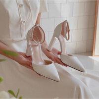 Giày Sục Min Trơn gót cao 9cm mũi nhọn dành cho nàng đi tiệc,đi chơi,đi dạo phố
