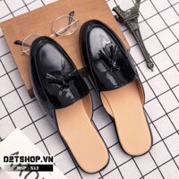 Giày sục nam da bóng kết hợp chuông trẻ trung