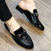 Giày Sục Nam Da Bóng MU Dập Vân Đà Điểu [ Bảo Hành 3 Tháng ] Mã l209