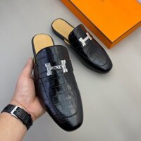 Giày sục nam, giày lười da nhập khẩu cao cấp Hermes HM 2023