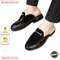 Giày sục nam, sục nam công sở Xoăn Shop L194 B2