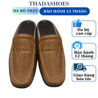 Giày sục Sapo nam da bò cao cấp THÀNH ĐẠT giày có bảo hành TD6788