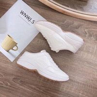 Giày sục thể thao nữ 💥HÀNG LOẠI 1 - GIÁ RẺ💥 giày thể thao nữ GC trơn màu trắng chất da siêu đẹp độn đế phong cách trẻ '