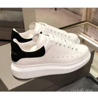 Giày tăng chiều cao da đen cho phụ nữ McQueen 7IQ FL24 VHQV RVEQ